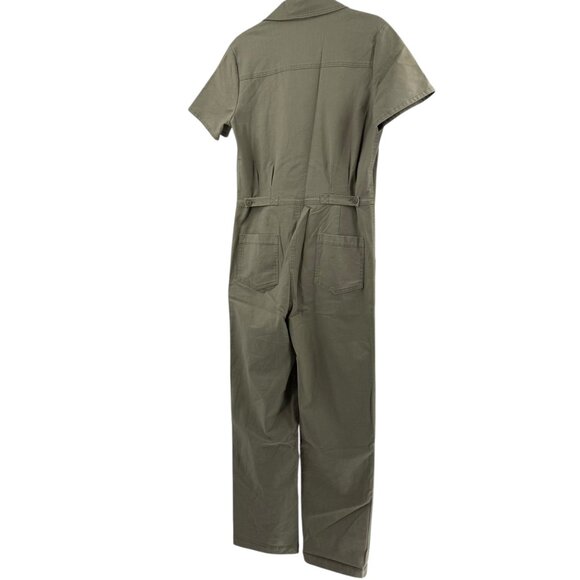 Z Supply Womens Sage Green Stretch Twill Jumpsuit Size S With Tags - Picture 2 of 9